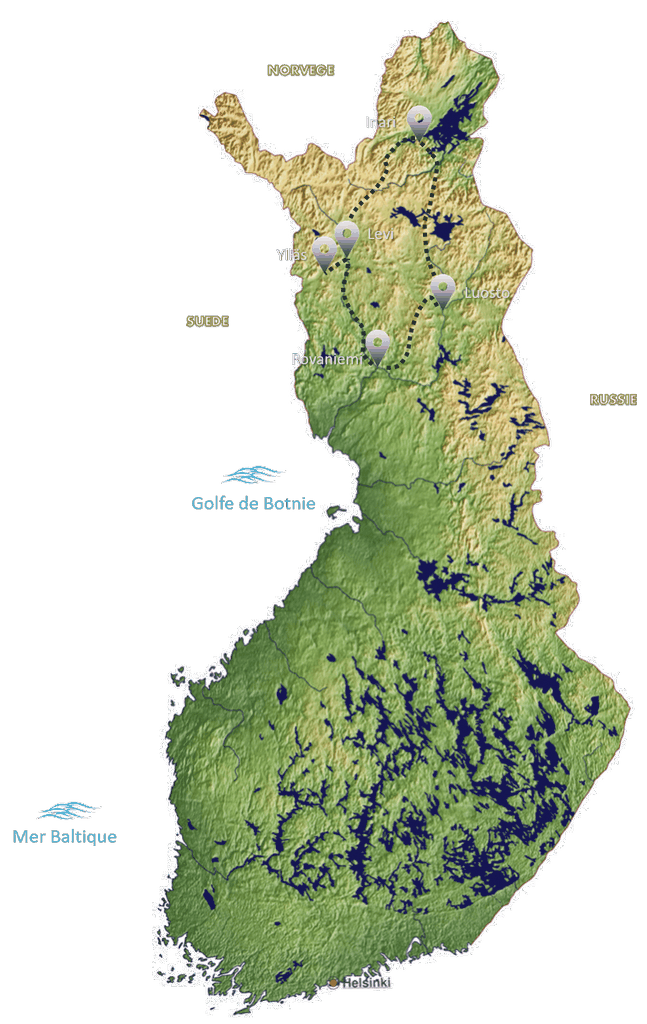 Itinéraire Laponie Finlandaise
