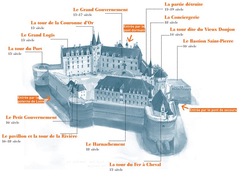 Plan Le château des ducs de Bretagne Nantes