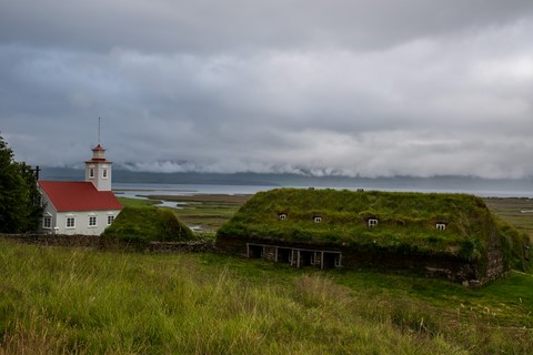 Maison en tourbe Laufas Akureyri Islande Iceland