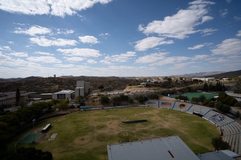 Vue depuis le sommet du musée Windhoek Namibie