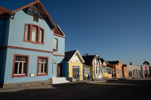 Maisons colorées de Kirch Street Lüderitz Namibie