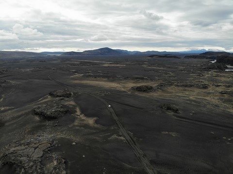 La piste vers l'Askja Víti Islande Iceland