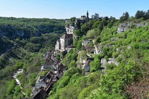 Vue sur Rocamadour depuis le sentier du Château