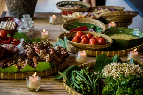 Les ingrédients du marché Ubud Bali Indonésie