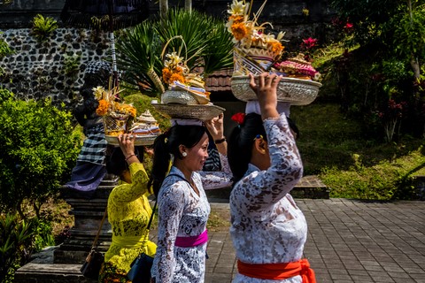 Offrandes Besakih Temple Bali Indonésie