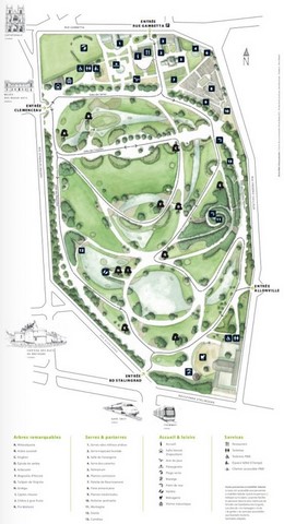 Plan Le jardin des plantes de Nantes