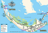 Carte Sanibel Island Floride Etats-Unis