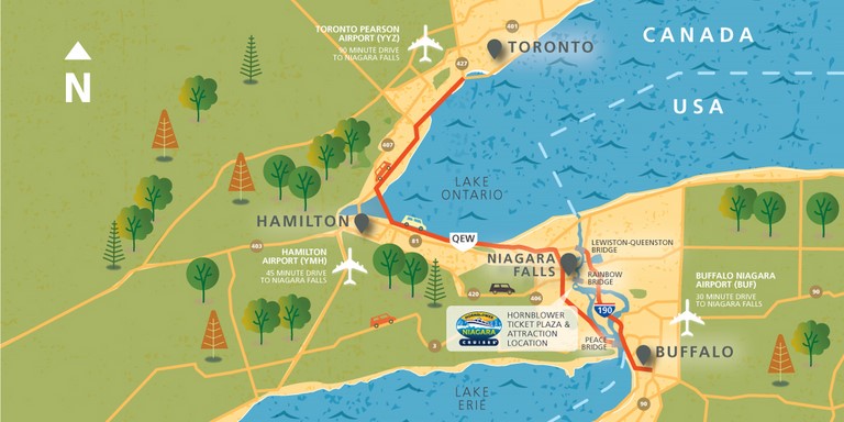 Plan Les chutes du Niagara Canada