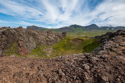 Cratère de Saxholl  Islande Iceland Péninsule de Snaefelness