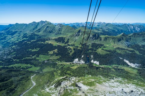 Descente en téléphérique Glacier 3000 Suisse