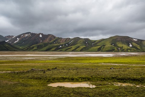 Le retour au camping du Landamannalaugar Islande Iceland