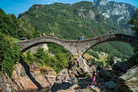 Le pont des sauts Lavertezzo Suisse