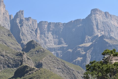 Vue sur les chutes Tugela Gorge trail Drakensberg Royal Natal Amphiteatre