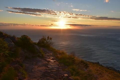 Coucher de soleil depuis Lion's head Cape Town