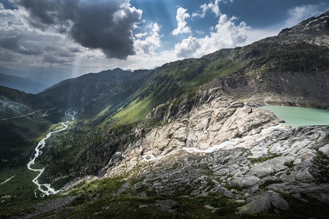 Langue glacière du Rhone Furka pass Suisse