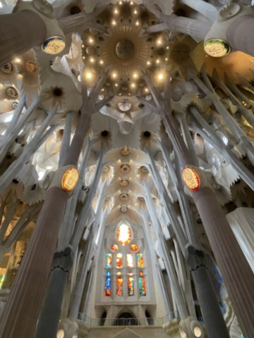 Intérieur Sagrada Família Barcelone Espagne