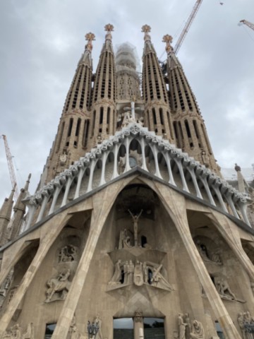Façade de la Passion Sagrada Família Barcelone Espagne