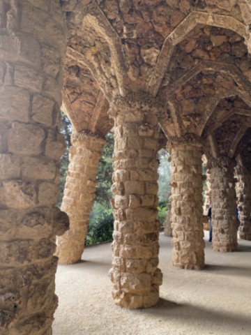 Les trois viaducs Parc Güell Barcelone Espagne