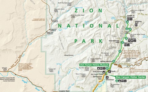 Carte Zion Etats-Unis