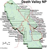 Carte Death valley Etats-Unis